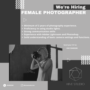 Female photographer required