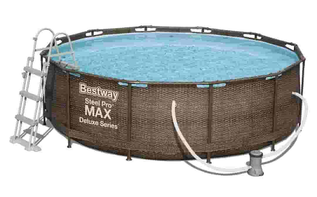 A swimming pool that is almost new, used once A swimming pool that is almost new, used once